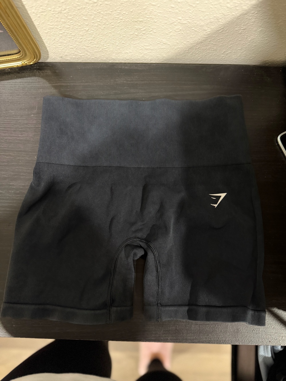 Gymshark Black Athletic Shorts with Subtle Logo